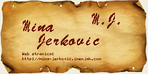 Mina Jerković vizit kartica
